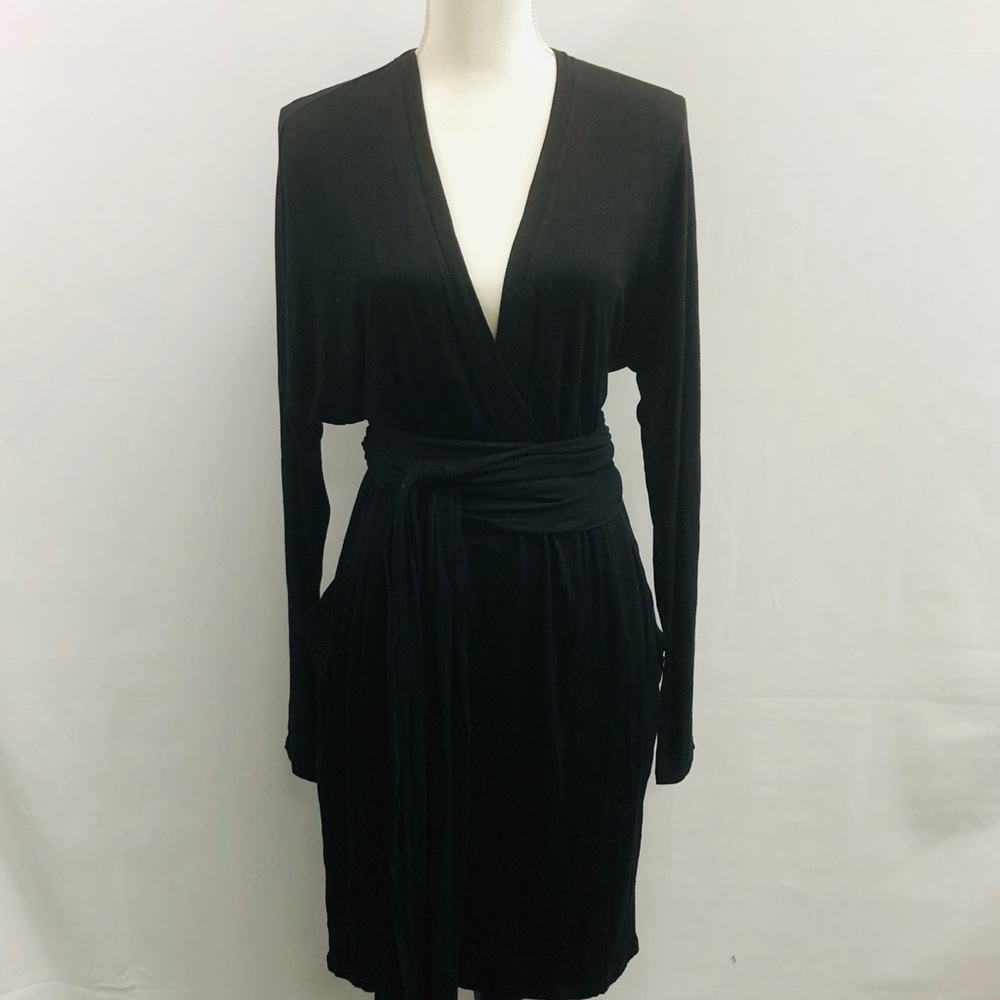 Elegant Black Wrap Dress